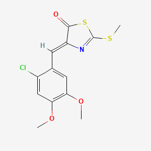 molecular formula C13H12ClNO3S2 B5745230 4-(2-chloro-4,5-dimethoxybenzylidene)-2-(methylthio)-1,3-thiazol-5(4H)-one 