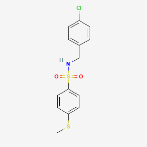molecular formula C14H14ClNO2S2 B5745238 N-(4-chlorobenzyl)-4-(methylthio)benzenesulfonamide 