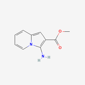 molecular formula C10H10N2O2 B574524 Methyl 3-aminoindolizine-2-carboxylate CAS No. 186358-06-5
