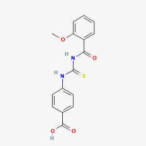 molecular formula C16H14N2O4S B5745240 4-({[(2-methoxybenzoyl)amino]carbonothioyl}amino)benzoic acid 