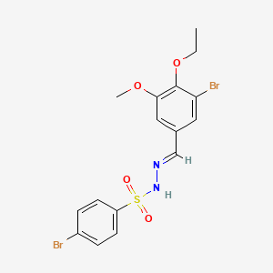 molecular formula C16H16Br2N2O4S B5745274 4-bromo-N'-(3-bromo-4-ethoxy-5-methoxybenzylidene)benzenesulfonohydrazide 