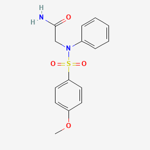 molecular formula C15H16N2O4S B5745284 N~2~-[(4-methoxyphenyl)sulfonyl]-N~2~-phenylglycinamide 