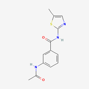 molecular formula C13H13N3O2S B5745287 3-(acetylamino)-N-(5-methyl-1,3-thiazol-2-yl)benzamide 