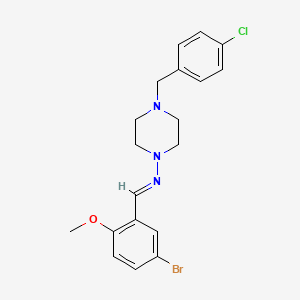 N-(5-bromo-2-methoxybenzylidene)-4-(4-chlorobenzyl)-1-piperazinamine