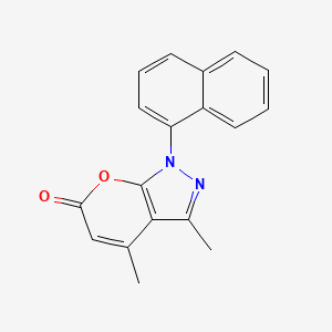 3,4-dimethyl-1-(1-naphthyl)pyrano[2,3-c]pyrazol-6(1H)-one