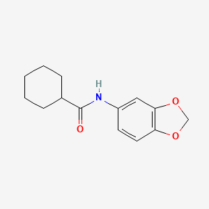 molecular formula C14H17NO3 B5745314 N-1,3-benzodioxol-5-ylcyclohexanecarboxamide 