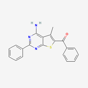 molecular formula C20H15N3OS B5745318 (4-amino-5-methyl-2-phenylthieno[2,3-d]pyrimidin-6-yl)(phenyl)methanone 