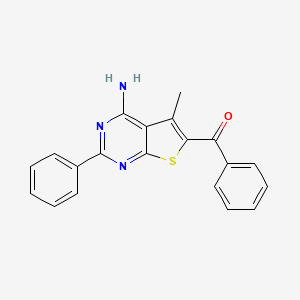 (4-amino-5-methyl-2-phenylthieno[2,3-d]pyrimidin-6-yl)(phenyl)methanone