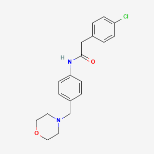 molecular formula C19H21ClN2O2 B5745320 2-(4-chlorophenyl)-N-[4-(4-morpholinylmethyl)phenyl]acetamide 