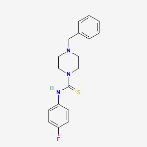 molecular formula C18H20FN3S B5745328 4-benzyl-N-(4-fluorophenyl)-1-piperazinecarbothioamide 