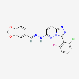 1,3-benzodioxole-5-carbaldehyde [3-(2-chloro-6-fluorophenyl)[1,2,4]triazolo[4,3-b]pyridazin-6-yl]hydrazone