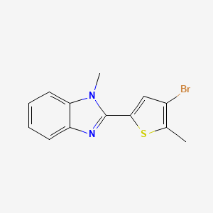 molecular formula C13H11BrN2S B5745335 2-(4-bromo-5-methyl-2-thienyl)-1-methyl-1H-benzimidazole 