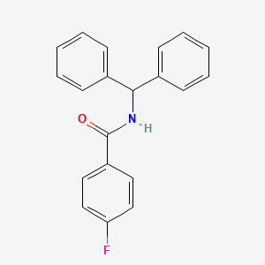 molecular formula C20H16FNO B5745343 N-(二苯甲基)-4-氟苯甲酰胺 CAS No. 88229-31-6