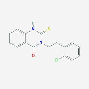 molecular formula C16H13ClN2OS B5745346 3-[2-(2-chlorophenyl)ethyl]-2-thioxo-2,3-dihydro-4(1H)-quinazolinone 