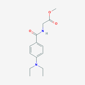 molecular formula C14H20N2O3 B5745357 methyl N-[4-(diethylamino)benzoyl]glycinate 