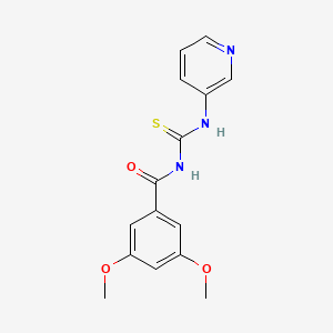 molecular formula C15H15N3O3S B5745370 3,5-dimethoxy-N-[(3-pyridinylamino)carbonothioyl]benzamide 