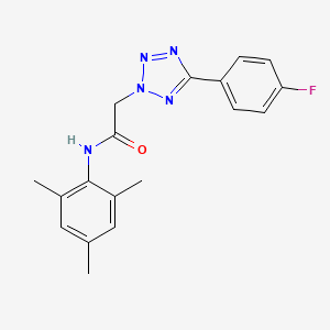 2-[5-(4-fluorophenyl)-2H-tetrazol-2-yl]-N-mesitylacetamide