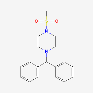 molecular formula C18H22N2O2S B5745403 1-(diphenylmethyl)-4-(methylsulfonyl)piperazine 