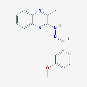 molecular formula C17H16N4O B5745416 3-methoxybenzaldehyde (3-methyl-2-quinoxalinyl)hydrazone 