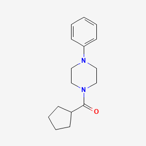 molecular formula C16H22N2O B5745421 1-(cyclopentylcarbonyl)-4-phenylpiperazine 
