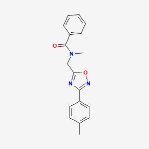 molecular formula C18H17N3O2 B5745438 N-methyl-N-{[3-(4-methylphenyl)-1,2,4-oxadiazol-5-yl]methyl}benzamide 