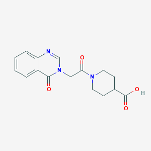 1-[(4-oxo-3(4H)-quinazolinyl)acetyl]-4-piperidinecarboxylic acid