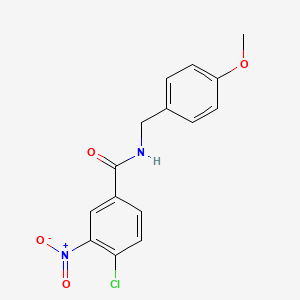 molecular formula C15H13ClN2O4 B5745458 4-chloro-N-(4-methoxybenzyl)-3-nitrobenzamide 