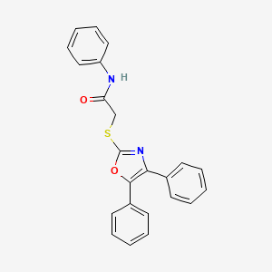molecular formula C23H18N2O2S B5745465 2-[(4,5-diphenyl-1,3-oxazol-2-yl)thio]-N-phenylacetamide 