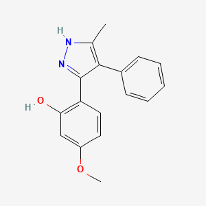 5-methoxy-2-(5-methyl-4-phenyl-1H-pyrazol-3-yl)phenol