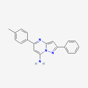 molecular formula C19H16N4 B5745516 5-(4-methylphenyl)-2-phenylpyrazolo[1,5-a]pyrimidin-7-amine 