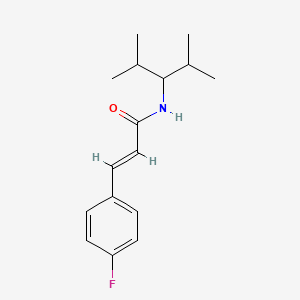 molecular formula C16H22FNO B5745524 3-(4-fluorophenyl)-N-(1-isopropyl-2-methylpropyl)acrylamide 