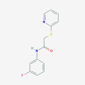 molecular formula C13H11FN2OS B5745560 N-(3-fluorophenyl)-2-(2-pyridinylthio)acetamide 