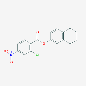 molecular formula C17H14ClNO4 B5745568 5,6,7,8-tetrahydro-2-naphthalenyl 2-chloro-4-nitrobenzoate 