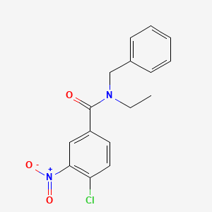 molecular formula C16H15ClN2O3 B5745574 N-benzyl-4-chloro-N-ethyl-3-nitrobenzamide 