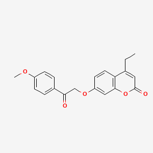 molecular formula C20H18O5 B5745586 4-ethyl-7-[2-(4-methoxyphenyl)-2-oxoethoxy]-2H-chromen-2-one 