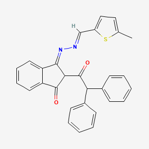 5-methyl-2-thiophenecarbaldehyde [2-(diphenylacetyl)-3-oxo-2,3-dihydro-1H-inden-1-ylidene]hydrazone