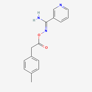 N'-{[2-(4-methylphenyl)acetyl]oxy}-3-pyridinecarboximidamide