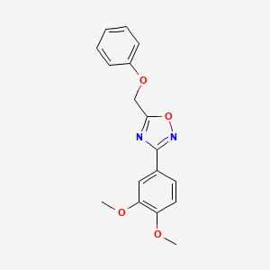 molecular formula C17H16N2O4 B5745607 3-(3,4-dimethoxyphenyl)-5-(phenoxymethyl)-1,2,4-oxadiazole 