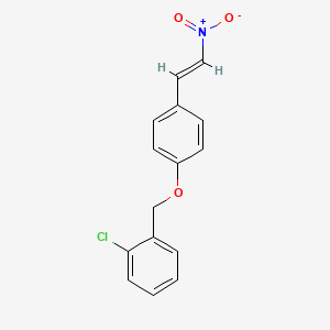 molecular formula C15H12ClNO3 B5745633 1-chloro-2-{[4-(2-nitrovinyl)phenoxy]methyl}benzene 