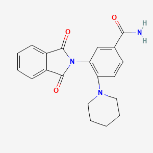 molecular formula C20H19N3O3 B5745638 3-(1,3-dioxo-1,3-dihydro-2H-isoindol-2-yl)-4-(1-piperidinyl)benzamide 