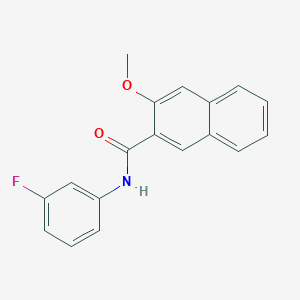 molecular formula C18H14FNO2 B5745640 N-(3-fluorophenyl)-3-methoxy-2-naphthamide 