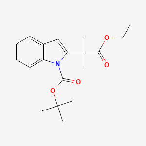 tert-Butyl 2-(2-(ethoxycarbonyl)propan-2-yl)-1H-indole-1-carboxylate