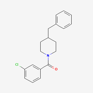 molecular formula C19H20ClNO B5745674 4-benzyl-1-(3-chlorobenzoyl)piperidine 