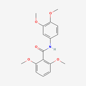 molecular formula C17H19NO5 B5745689 N-(3,4-dimethoxyphenyl)-2,6-dimethoxybenzamide 