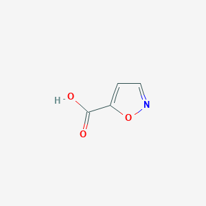 molecular formula C4H3NO3 B057457 异恶唑-5-羧酸 CAS No. 21169-71-1