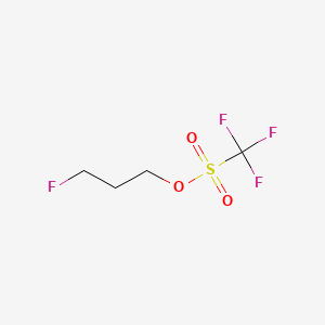 molecular formula C4H6F4O3S B574574 3-Fluoropropyl trifluoromethanesulfonate CAS No. 180597-96-0