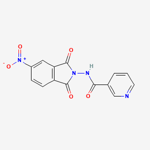 molecular formula C14H8N4O5 B5745740 N-(5-nitro-1,3-dioxo-1,3-dihydro-2H-isoindol-2-yl)nicotinamide 