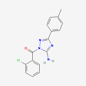 molecular formula C16H13ClN4O B5745742 1-(2-chlorobenzoyl)-3-(4-methylphenyl)-1H-1,2,4-triazol-5-amine 