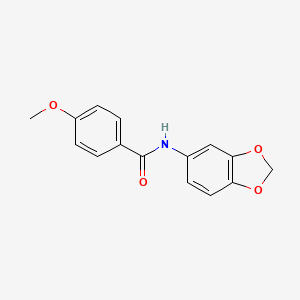 molecular formula C15H13NO4 B5745754 N-1,3-benzodioxol-5-yl-4-methoxybenzamide 