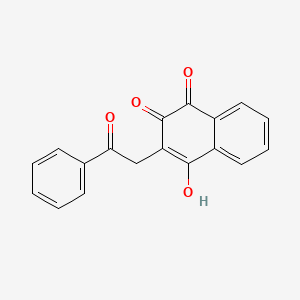 molecular formula C18H12O4 B5745771 2-hydroxy-3-(2-oxo-2-phenylethyl)naphthoquinone 